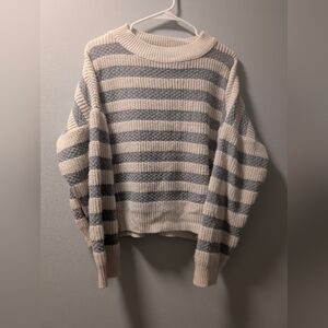 Striped Knit Sweater Wide Sleeves Trendyol Officewear Casual Women’s L